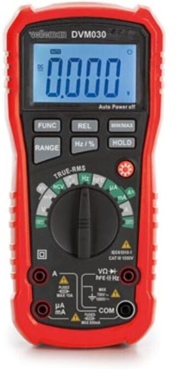 Velleman - Digital Multimeter, Multi Testers, Volt Messgerät, Voltmeter digital, Spannungsmessgerät, Amperemeter, Ohmmet...