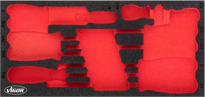 Weichschaumeinlage ∙ leer ∙ V4989-L ∙ l x b x h: 393 mm x 188 mm x 35 mm