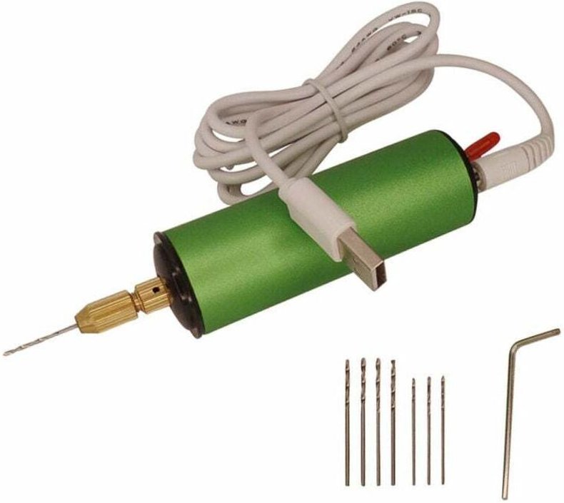 Einstellbarer Mini-Bohrer mit 8 Bits, 0,8 mm, 1,1 mm, für DIY-Schmuck, Aluminiumprodukte, Holz, Schlüsselanhänger, Kunst...