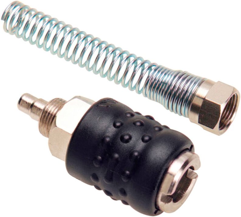 Schlauch-Schnellkuppplung mit Feder 6x8 mm. (Blisterverpackung 1 Stück)