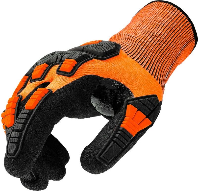 Schnittschutzhandschuhe für Scheren 8/S orange, aus Nitril - Stocker