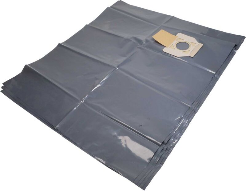 vhbw 5x Entsorgungsbeutel kompatibel mit Nilfisk Attix 33, 50, 761, 30, 560, 550 Staubsauger - 35,8cm x 20cm Grau