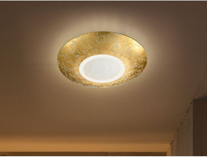 Trio - Design led Deckenleuchte chiros mit Blattgold ø 32cm