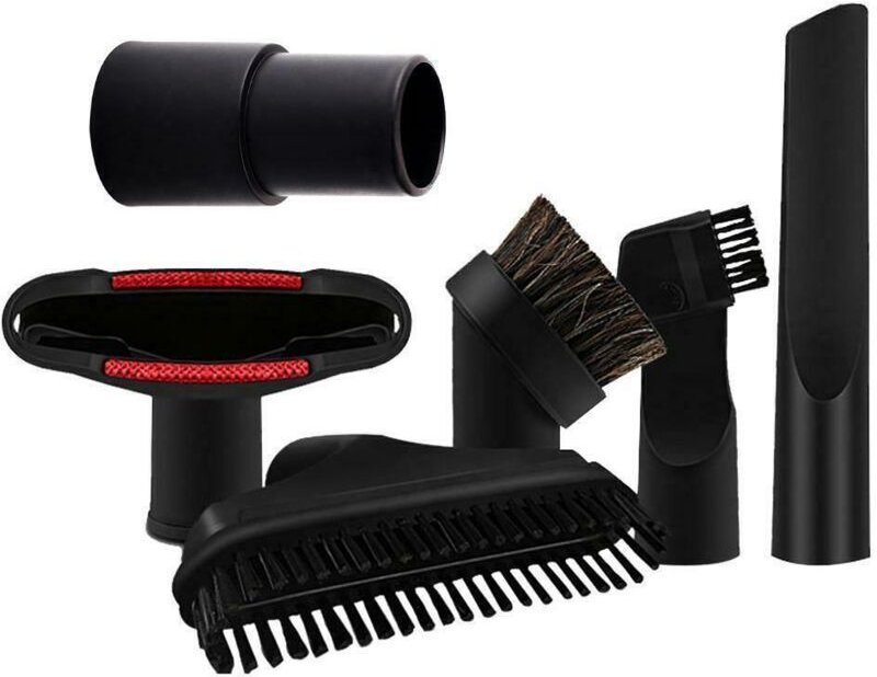 Staubsaugerzubehör: Saugdüse, Saugkopf, Rundbürste, Borstenbürste, 32 mm/35 mm Innendurchmesser, sechsteiliges Set