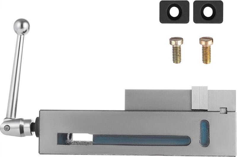 Bankklemmschraubstock, 4-Zoll-Backenbreite, hochpräziser CNC-Schraubstock mit fester Backe - Mophorn