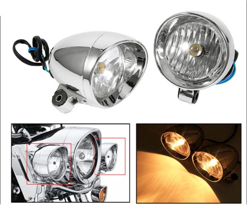 2 Stück Motorrad Retro Bullet led Scheinwerfer Zusatzscheinwerfer Nebelscheinwerfer Universal, Motoren, Teile & Zubehör,...
