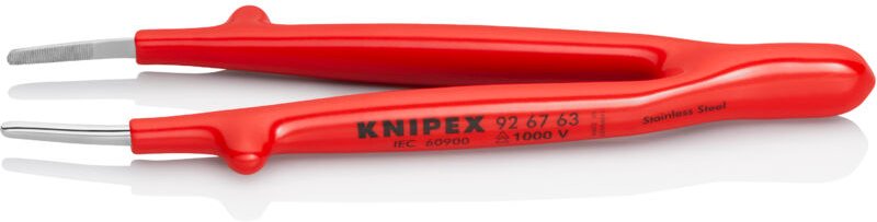 92 67 63 Universalpinzette isoliert Glatt 145 mm - Knipex