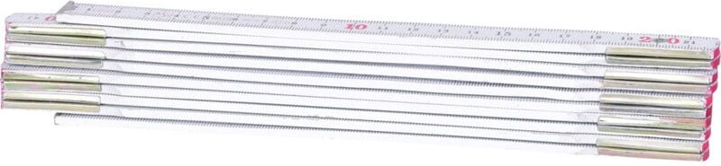 Holz-Gliedermaßstab, weiß, 2m