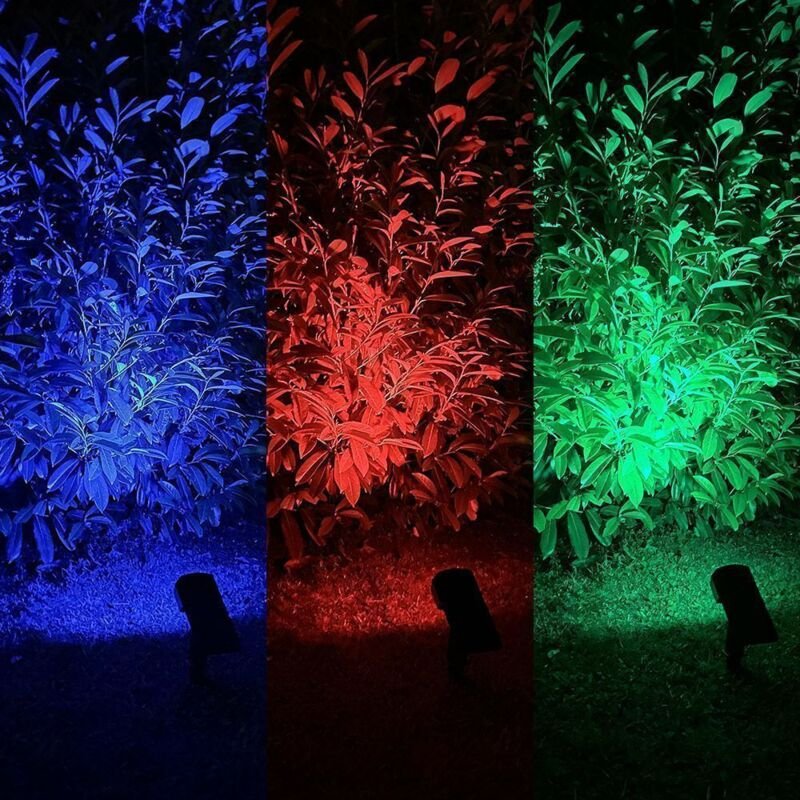 Salamanca rgb IP65 Solar-Pfahlstrahler