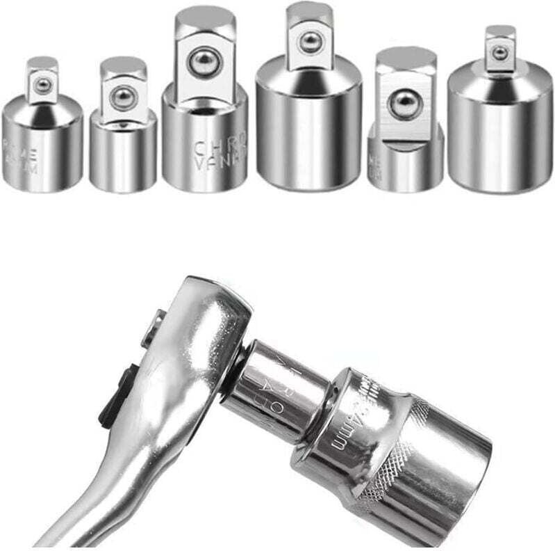 Ulisem Steckschlüssel-Adapter, 6-teilig, Ratschenadapter, Adapter-Set 1/4" auf 3/8", 3/8" auf 1/4", 3/8" auf 1/2", 1/2" ...