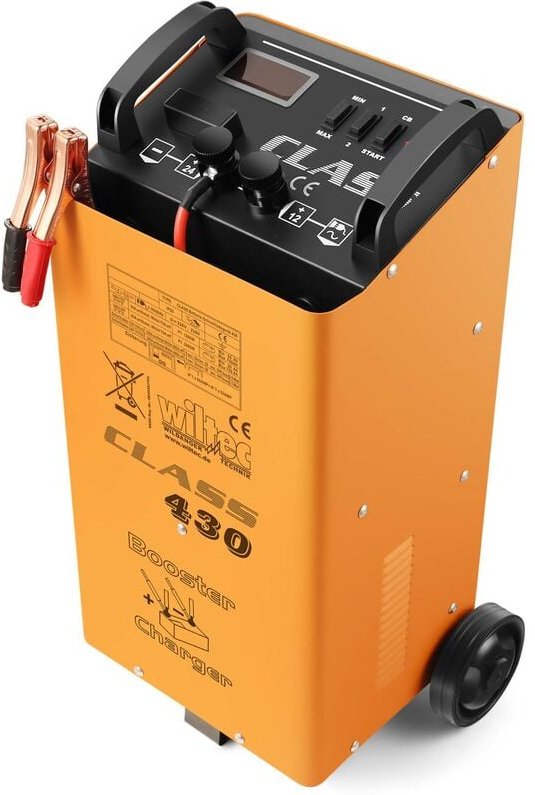 Wiltec Batterieladegerät 12V 24V 30A Batterie, Ladegerät und Starthilfe für Motorräder, Kfz, Lkw, Akkuladegerät Boost 43...