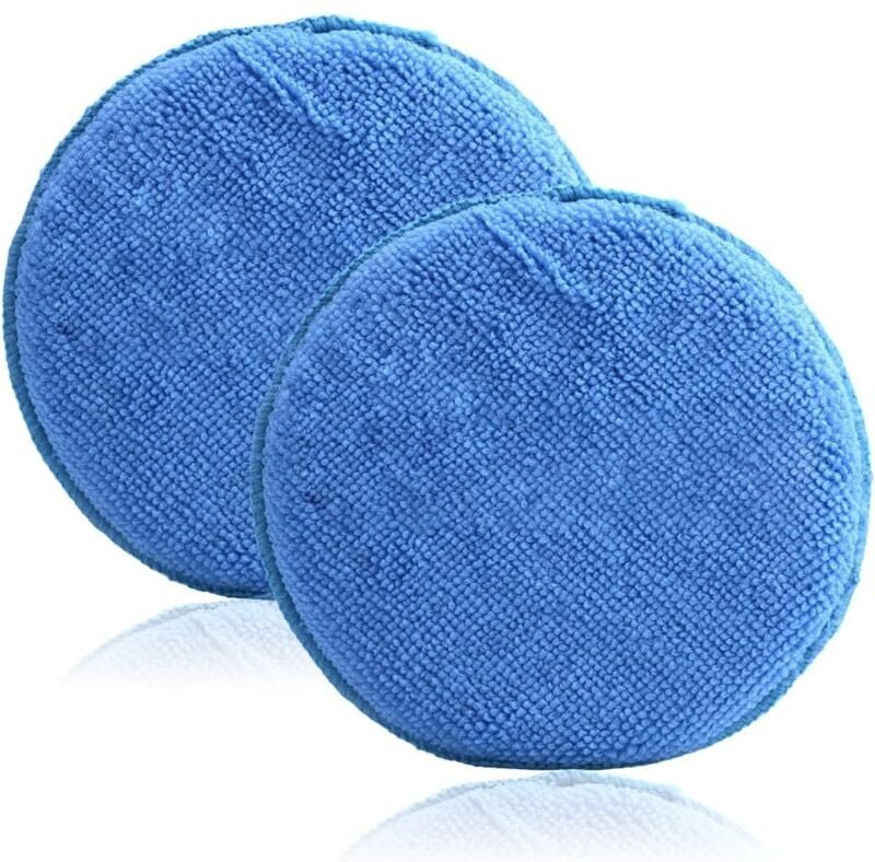 2 Stück Mikrofaser-Applikator, Auto-Polierschwamm-Auftragspad für Wachse, Polituren, Lackreiniger, Schuhcreme
