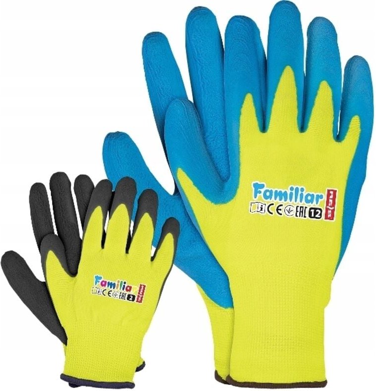 FAMILIAR latexbeschichtete Arbeitshandschuhe Größe 2