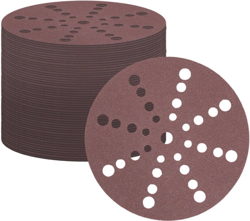 Schleifscheiben Holz D150 / P180 / 16-Loch / 25 Stk., Schleifpapier, Exzenterschleifpapier, Exzenterschleifscheiben, 150...