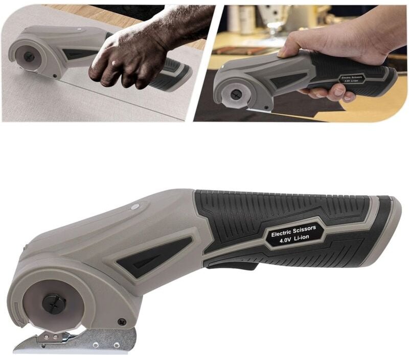 Elektrische Schere 4V Elektrischer Kartonschneider Kabellose elektrische Schere mit led Beleuchtete Lampe für Handwerk z...