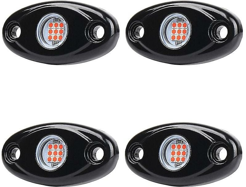 Woosien - Pods led Rock Lights Kit Wasserdichte Underglow led Trail Lights für lkw atv Offroad Boat-rot