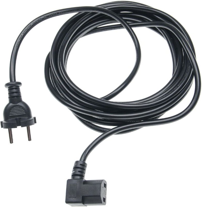 vhbw Stromkabel kompatibel mit Kärcher T201, T191 Staubsauger - 5 m Kabel, Anschlusskabel