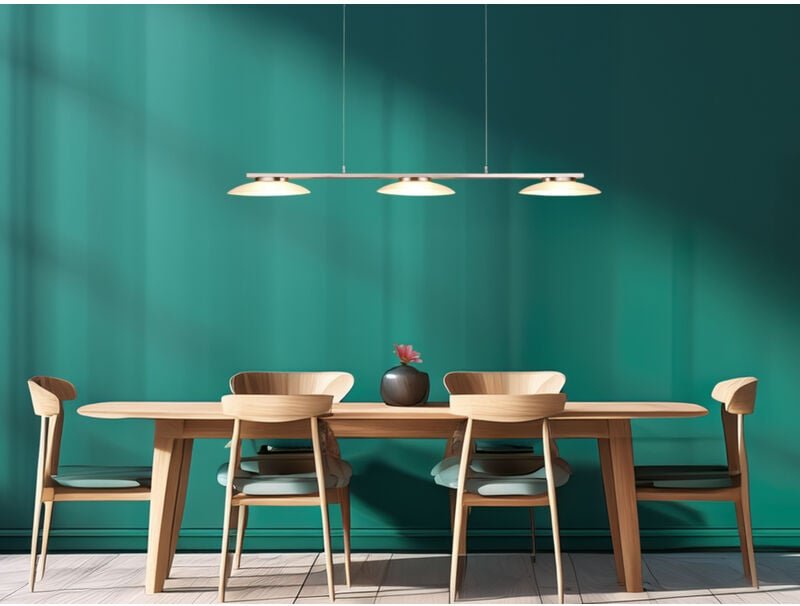 Trio Leuchten - led Balkenpendelleuchte merton Silber höhenverstellbar bis 150cm, Breite 102cm