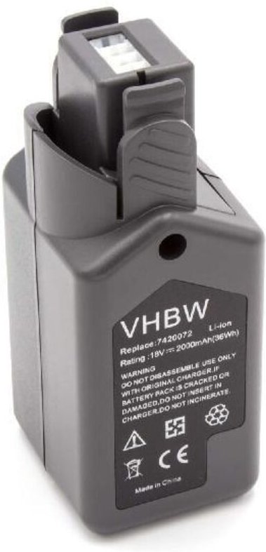 Akku kompatibel mit Wolf Garten hsa 45 v, gt 815, gtb 815 Heckenschere (2000mAh, 18V, Li-Ion) - Vhbw