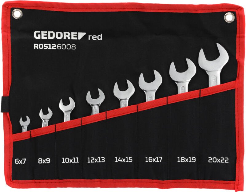 Gedore - R05126008 Doppelmaulschlüssel Satz kurz SW6-22 mm 8-teilig