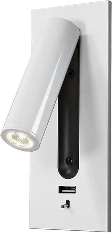 Wandbeleuchtung, verstellbare LED-Wandlampe, fokussierte Leselampe, moderne Wandlampe mit USB-Ladeanschluss für Wohnzimm...