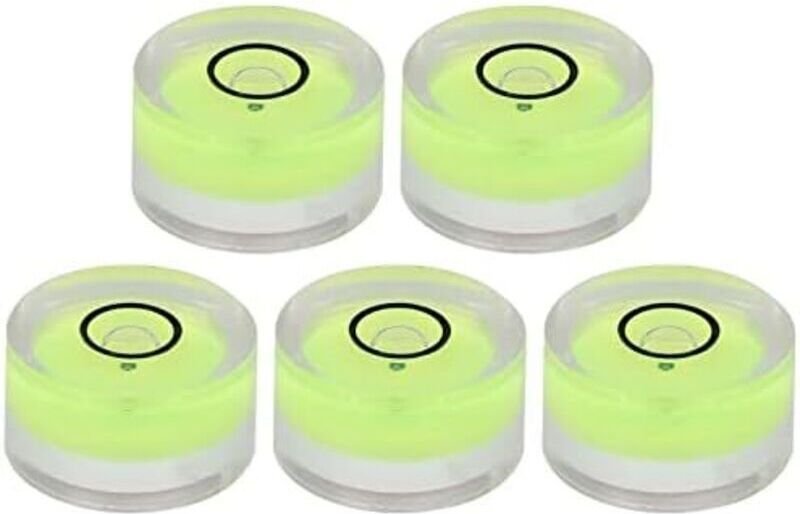 Stück 15 mm Mini-Kreiswasserwaagen, Taschenwasserwaagen, ABS-Kunststoff, runder Durchmesser, rundes Messwerkzeug, Libell...