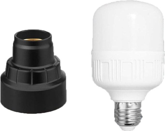 Led Arbeitsleuchte für 12V Li-Ionen-Akku E27 Lampenfassung Adapter Protable Taschenlampe Flut