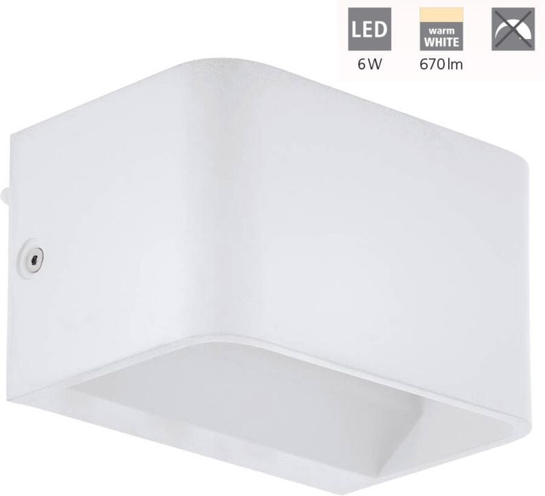 Led Wandleuchte Sania 4 weiß 13 x 8 cm Up & Down warmweiß Wandleuchten - Eglo