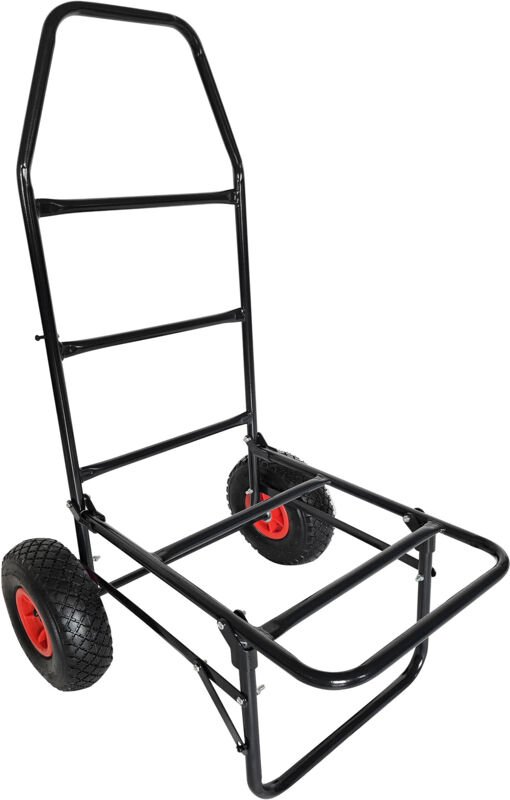 Relaxdays Transportwagen, klappbarer Rollwagen, HBT: 102x50x37 cm, luftbereift, bis 80 kg, Lastenwagen, Stahl, schwarz