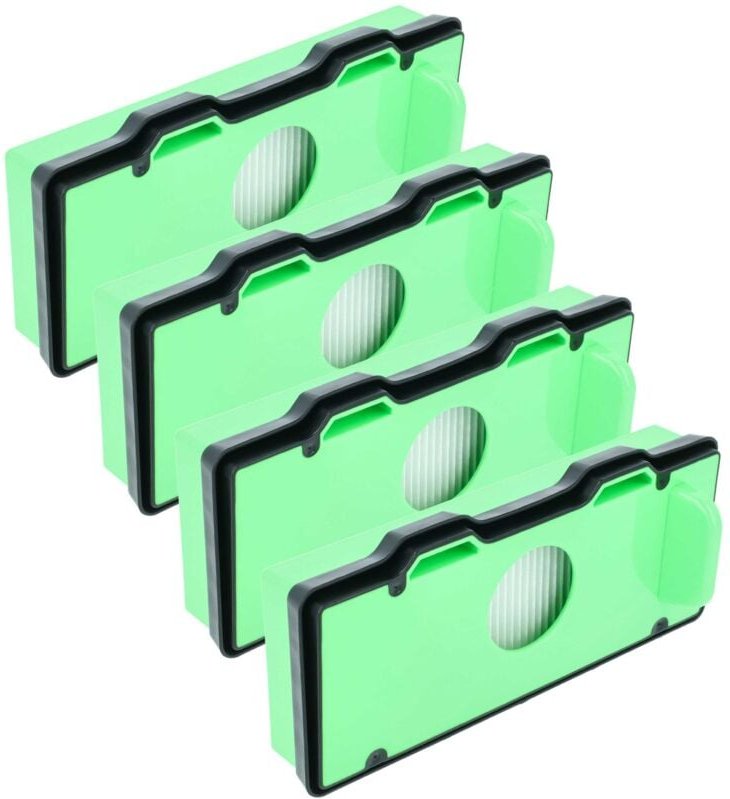 vhbw 4x Filter kompatibel mit Rowenta RR7747WH/4Q0, RR7755WH/4Q0, RR 7747 WH 4Q0, RR 7755 WH 4Q0 Saugroboter, Staubsauge...