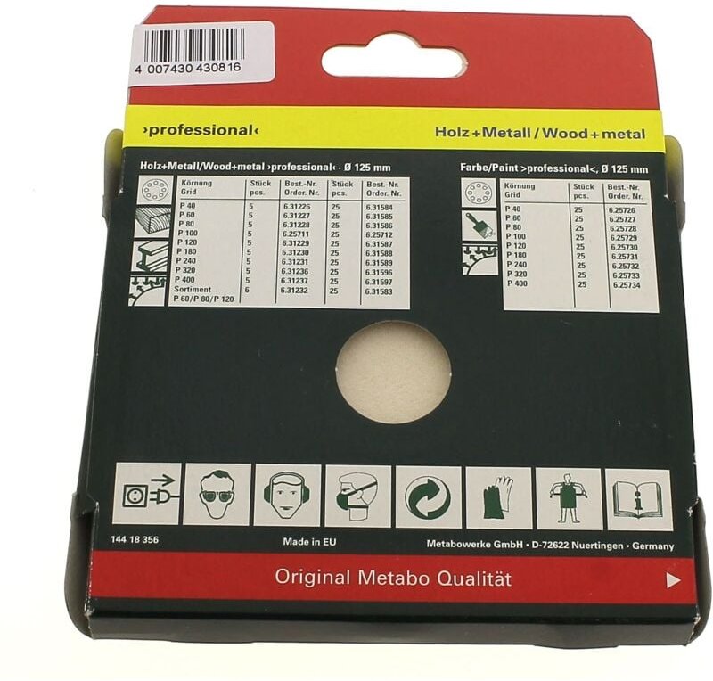 Runde Schleifmittel d=125 80g pro 5 für Bosch Schleifmaschinen