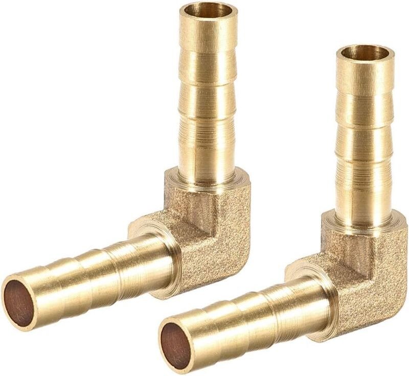 Lntyq stücke 6mm Messing Stacheldraht Schlauch Barb Fitting 90 Grad Ellenbogen Rohr Koppler