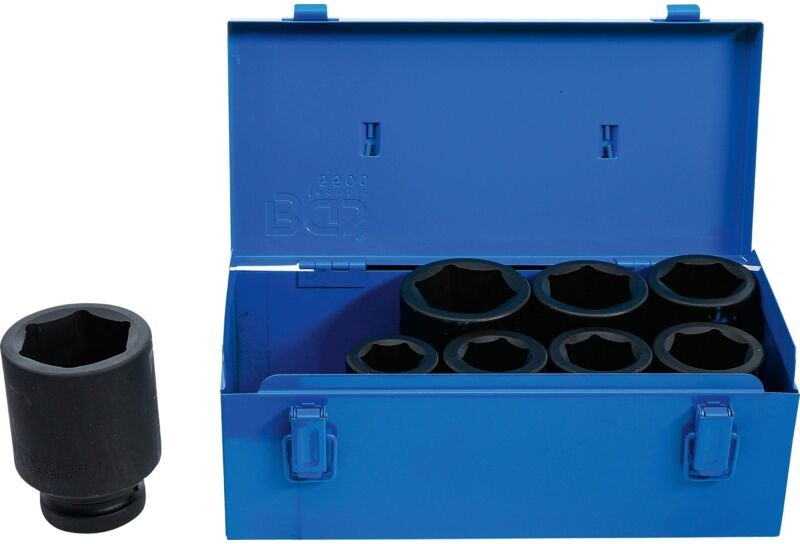 Bgs Technic - Kraft-Steckschlüssel-Einsatz-Satz Sechskant, tief Antrieb Innenvierkant 25 mm (1') sw 27 - 50 mm 8-tlg.