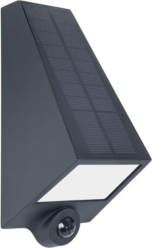 Forlight - Olaf Solar-Wandleuchte in Schwarz, mit 3000K warmweißem LED-Licht