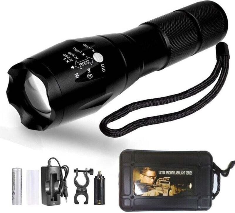 YMYNY 1200 Lumen, ultrahelle, wasserdichte LED-Taschenlampe für den Militär- und taktischen Einsatz mit 5 Modi.