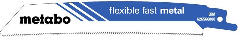 Metabo - 5 Säbelsägeblätter 'flexible fast metal' 150 x 0,9 mm, BiM, 1,4mm/18TPI