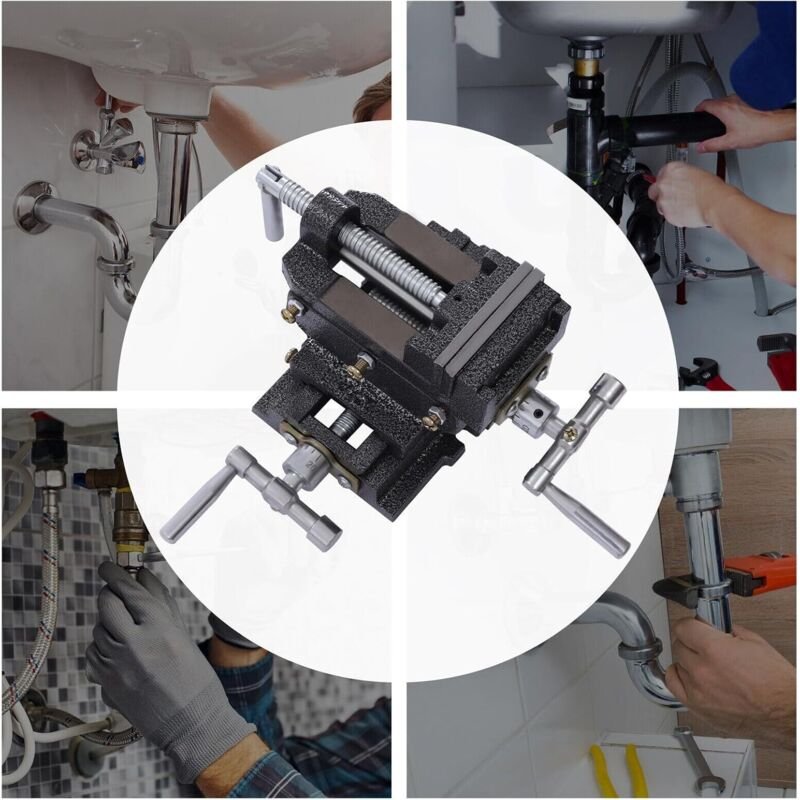 3 "2-Richtung Kreuzschieber Bohrmaschinendruck X-Y-Befestigung Schwermaschinenschieber Metallfrästisch-Befestigungsmasch...