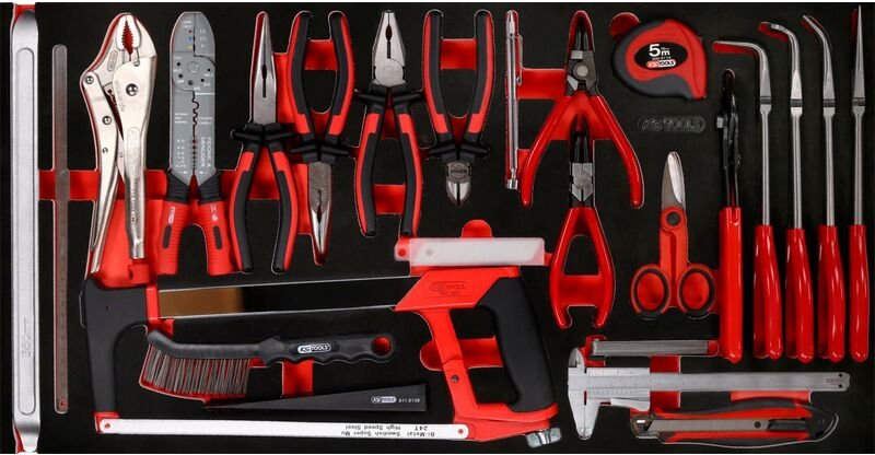 Ks Tools Zangen- / und Messwerkzeug-Satz in Schaumstoffeinlage, 36-tlg.