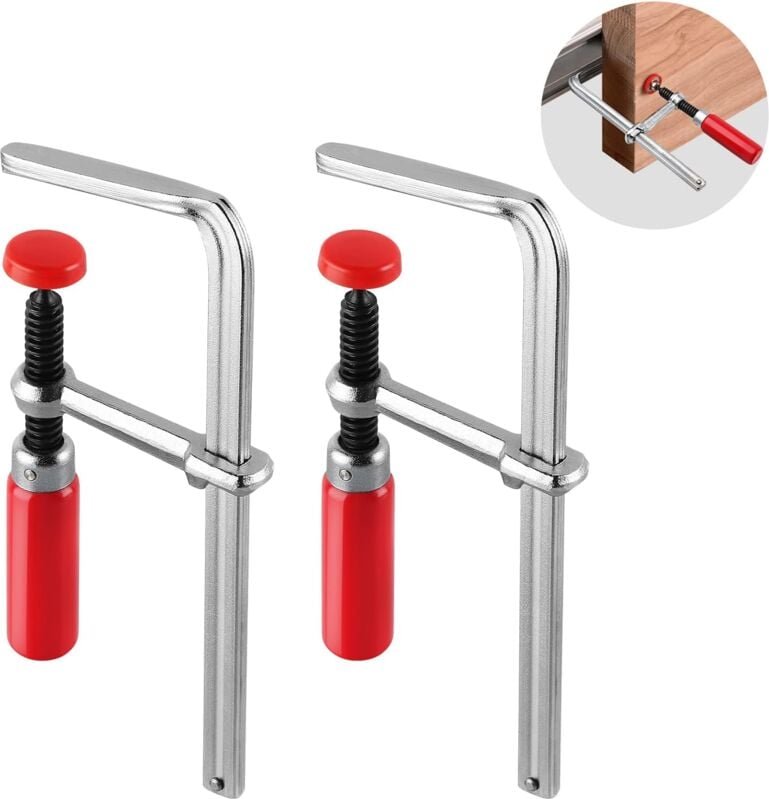 Führungsschienenklemme, 2 Stück, 160 x 60 mm, für Führungsschienensystem, 220 kg Klemmkraft - Sollbry