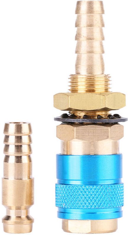 Eosnow Schnellkupplungsadapter für wasser- und gasgekühlte Schläuche für MIG/TIG-Schweißbrenner (Blau)