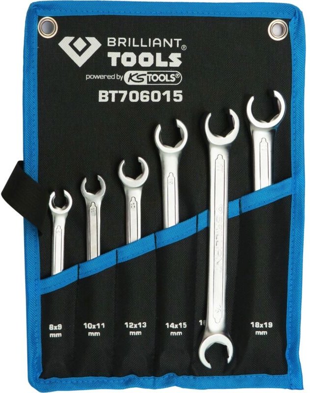 Brilliant Tools - Leitungsschlüssel-Satz, 6-tlg, 8 - 19 mm