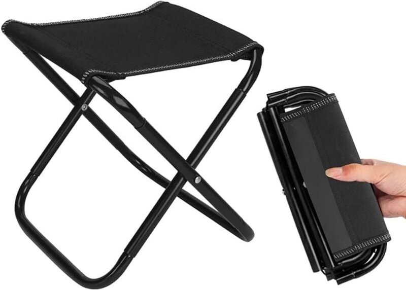 Camping Folding Stool Outdoor Folding Stool, Outdoor Small Portable Camping Folding Stool, Suitable for Camping, Fishing...