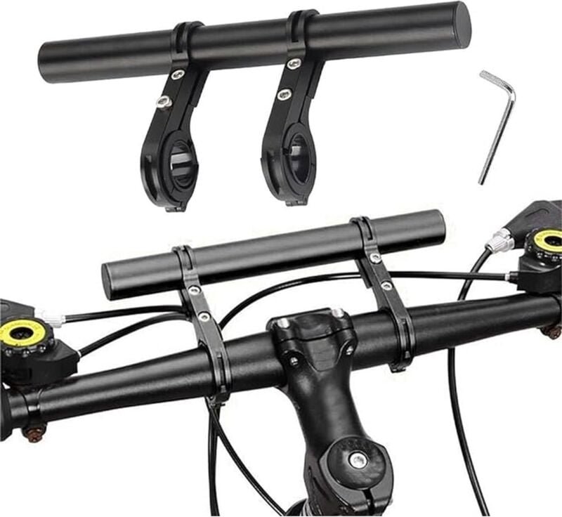 Ugreat - Fahrradlenkerverlängerung – 20 cm multifunktionaler Doppel-Fahrradlenker – Halterung aus Aluminiumlegierung – V...