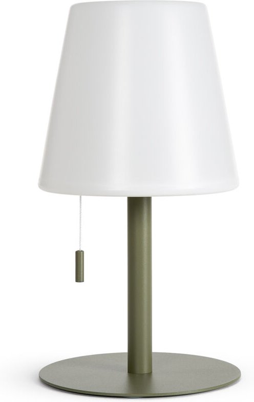 Iluzzia - LED-Tischlampe 2.6 w Tragbar Aussen Aluminium mit wiederaufladbarer Batterie Khakigrün