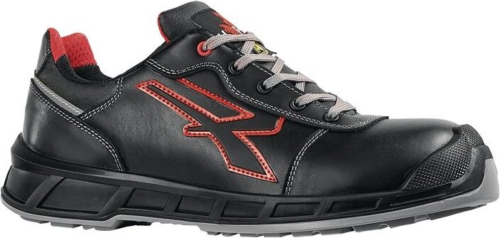 U-power - Sicherheitshalbschuh Billie Größe 44 w. 11 schwarz/rot S3S ci fo sr esd Glattleder