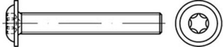 Thumbnail - No Brand - Flachkopfschraube iso 7380-2 m.Bund/Innensechsrund vg m 5 x 16 -T25 a 2