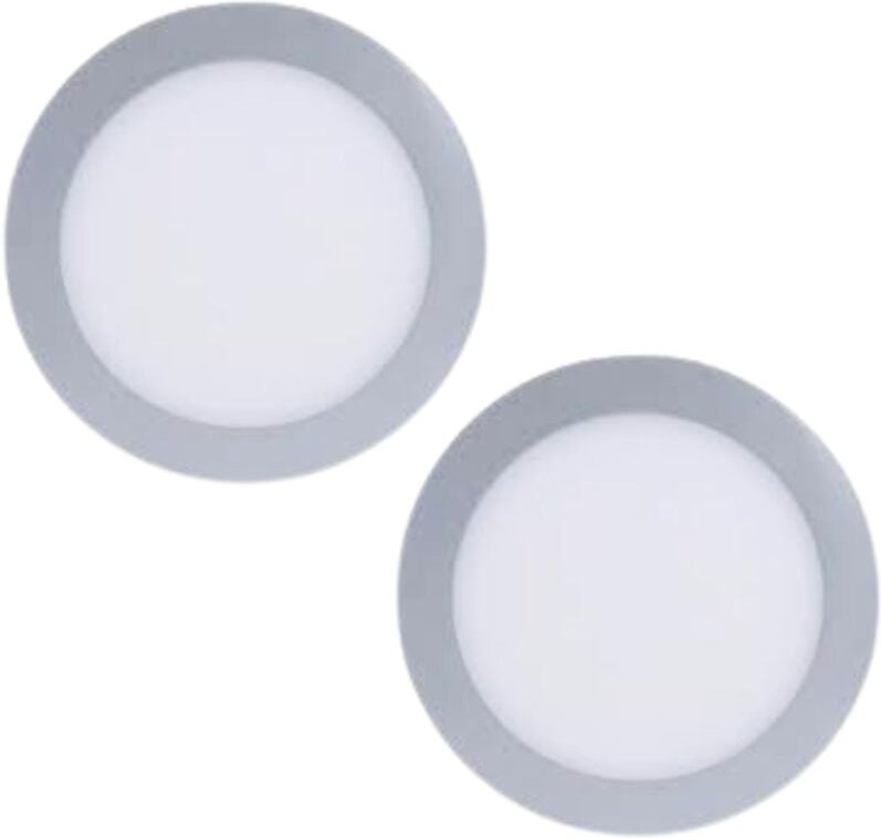 Forlight - Easy Circular - 2 Downlights con led integrado 6000K para iluminar hacia abajo on/off ø22,5cm Color Gris