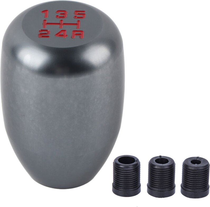 Zoternen - 5-Gang-Schaltknauf für manuelles Auto, Schalthebel mit 3 Adaptern 8/10/12 mm (Titan)