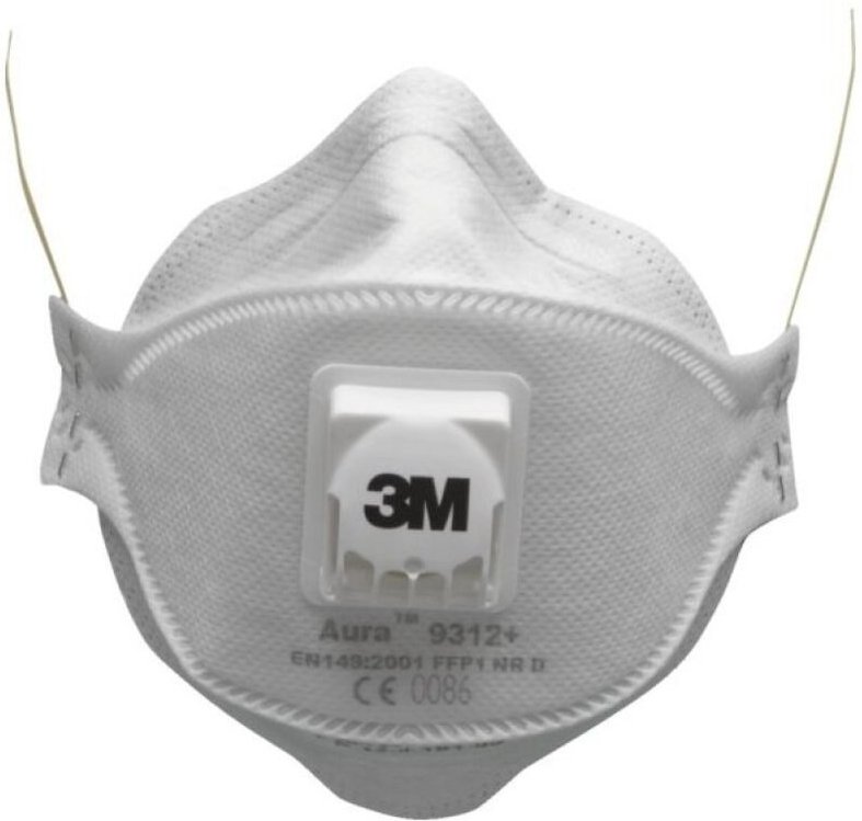 Staubmaske Aura FFP3 Nr D Komfort faltbar Packung zu 20 - K933 Ohne Ventil