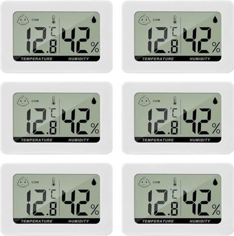 Thlevel Hygrometer, Innenthermometer, Temperatur- und Feuchtigkeitsmesser, Mini-tragbares LCD-Digitalanzeigegerät für Bü...